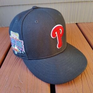 Philadelphia Phillies 1996 ASG All Star Game Fitted 7 1/4 Hat Cap Red & Black🔥